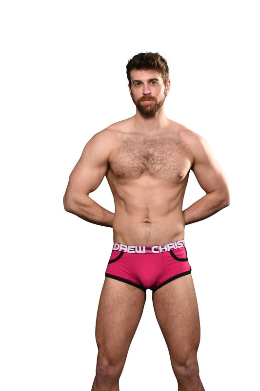 Andrew Christian ALMOST NAKED® Retro Pocket Boxer Fuchsia