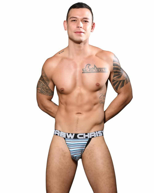 Andrew Christian Chelsea Stripe Jock w/ Almost Naked