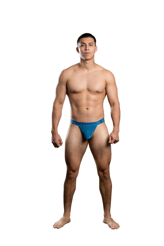 Andrew Christian Sensual Rib Thong w/ ALMOST NAKED® Teal