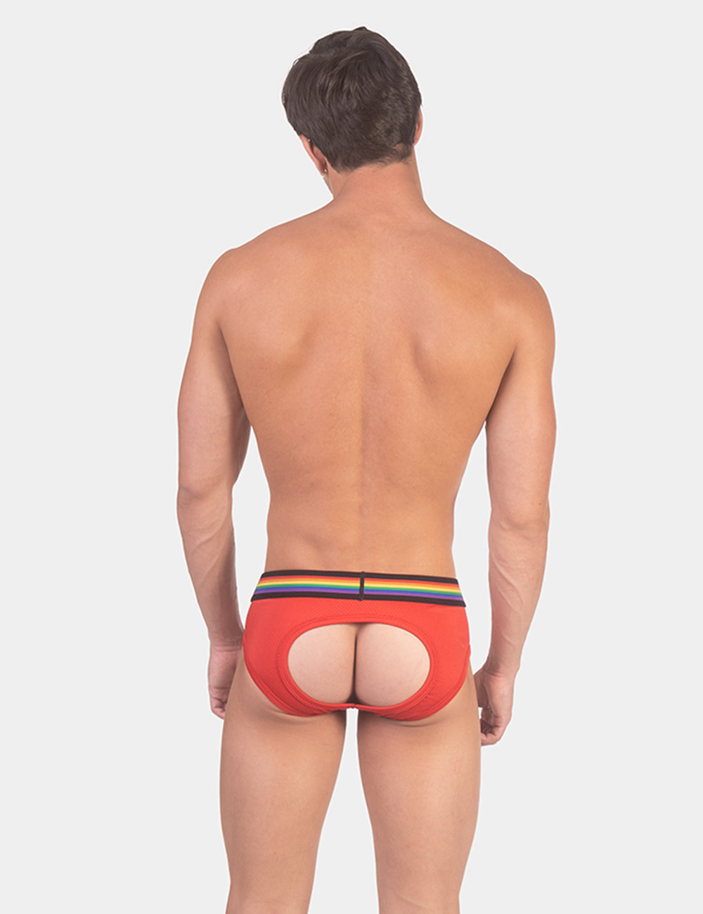 Barcode Berlin Backless Brief Pride Red