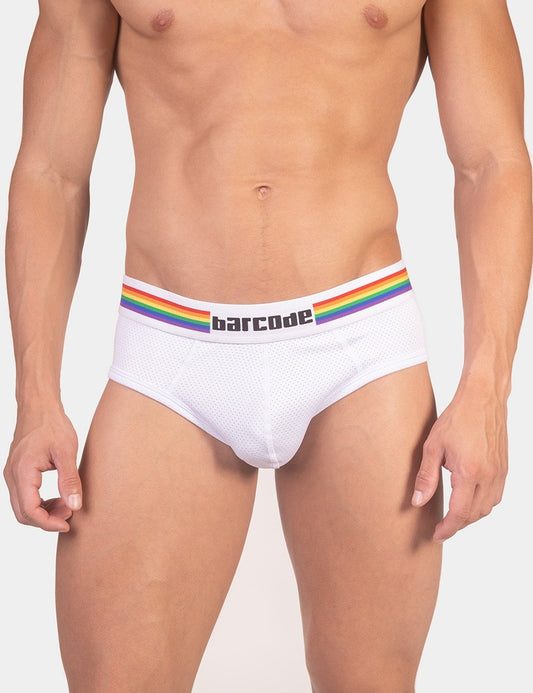Barcode Berlin Backless Brief Pride White