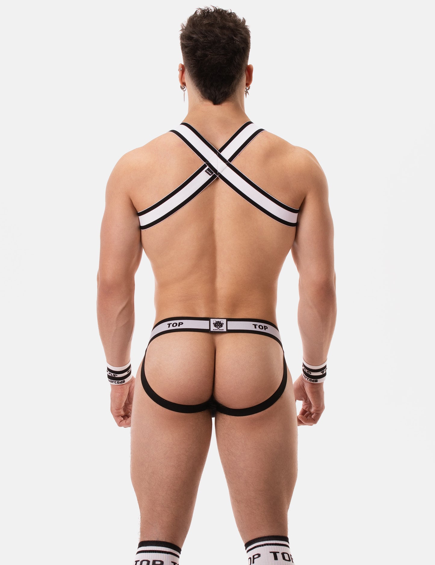Barcode Berlin TOP Multipack 1x Jockstrap Black + 1x Harness White-Black