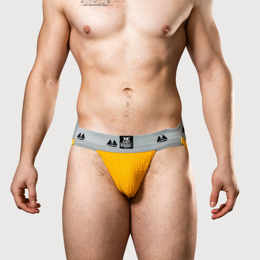 MM Sports Original Edition Swimmer/Jogger Jockstrap 2 inch Yellow