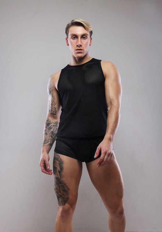 SUKREW 1x Net Vest + 1x Net Shorts Multipack Nightlife Black