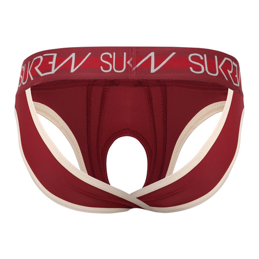 SUKREW U-Style V-Brief Burgundy/Cream
