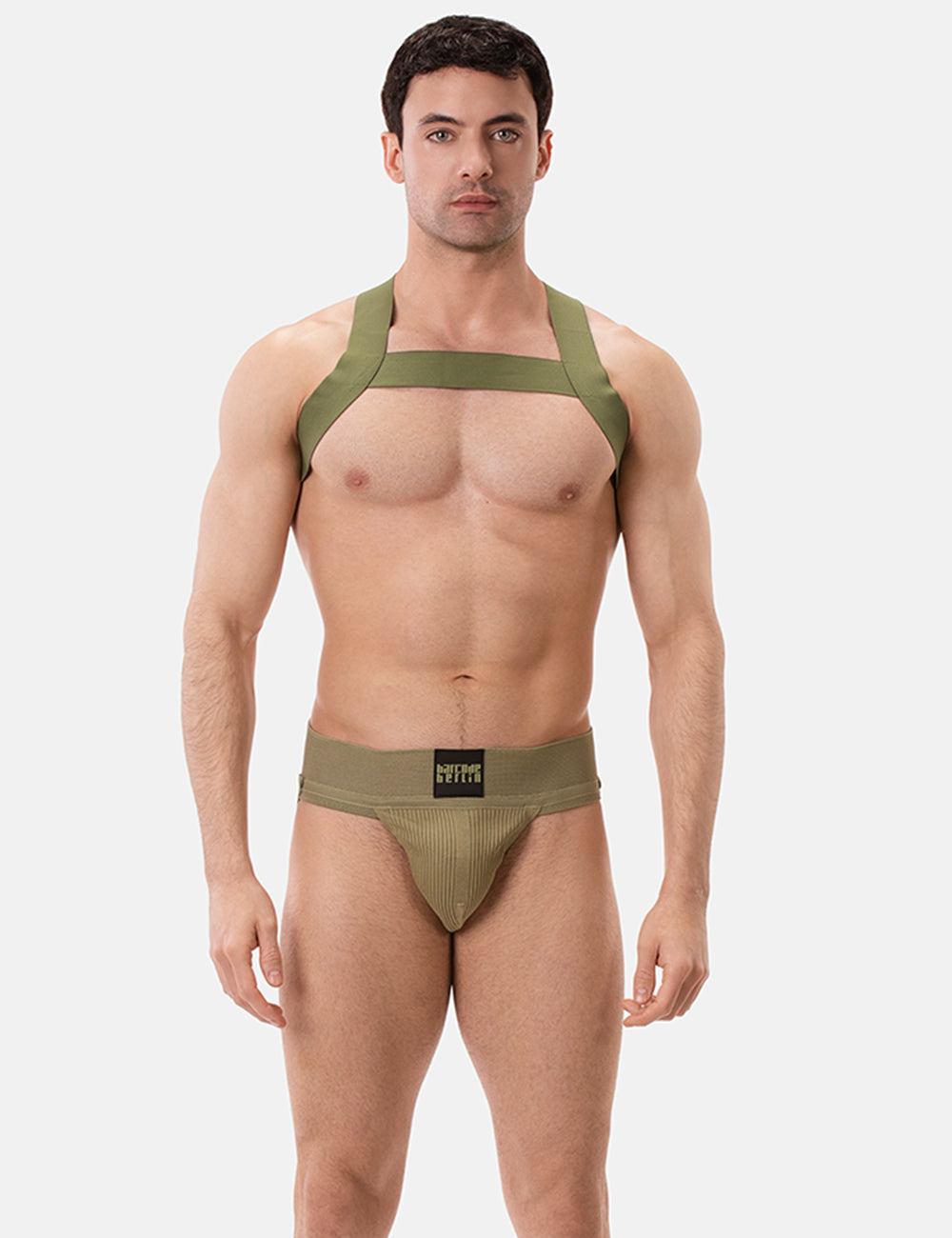 Barcode Berlin Multipack 1x Sergey Jockstrap + 1x Matt Pop Harness Grasslandbeige