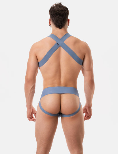 Barcode Berlin Multipack 1x Sergey Jockstrap + 1x Matt Pop Harness Bluebeige