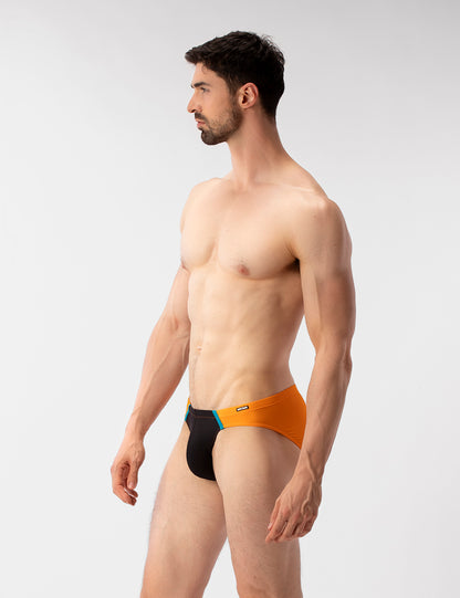 Barcode Berlin Avas Swim Brief Black-Orange-Blue