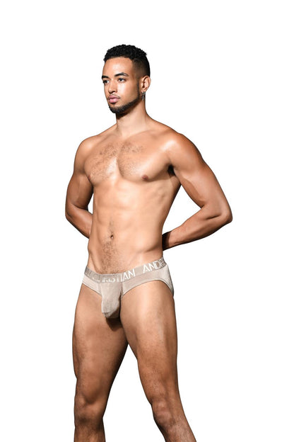 Andrew Christian Zmysłowe majtki żebrowane z ALMOST NAKED® Brąz