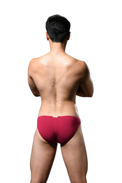 Andrew Christian ALMOST NAKED® Slip No-Show a vita bassissima Borgogna