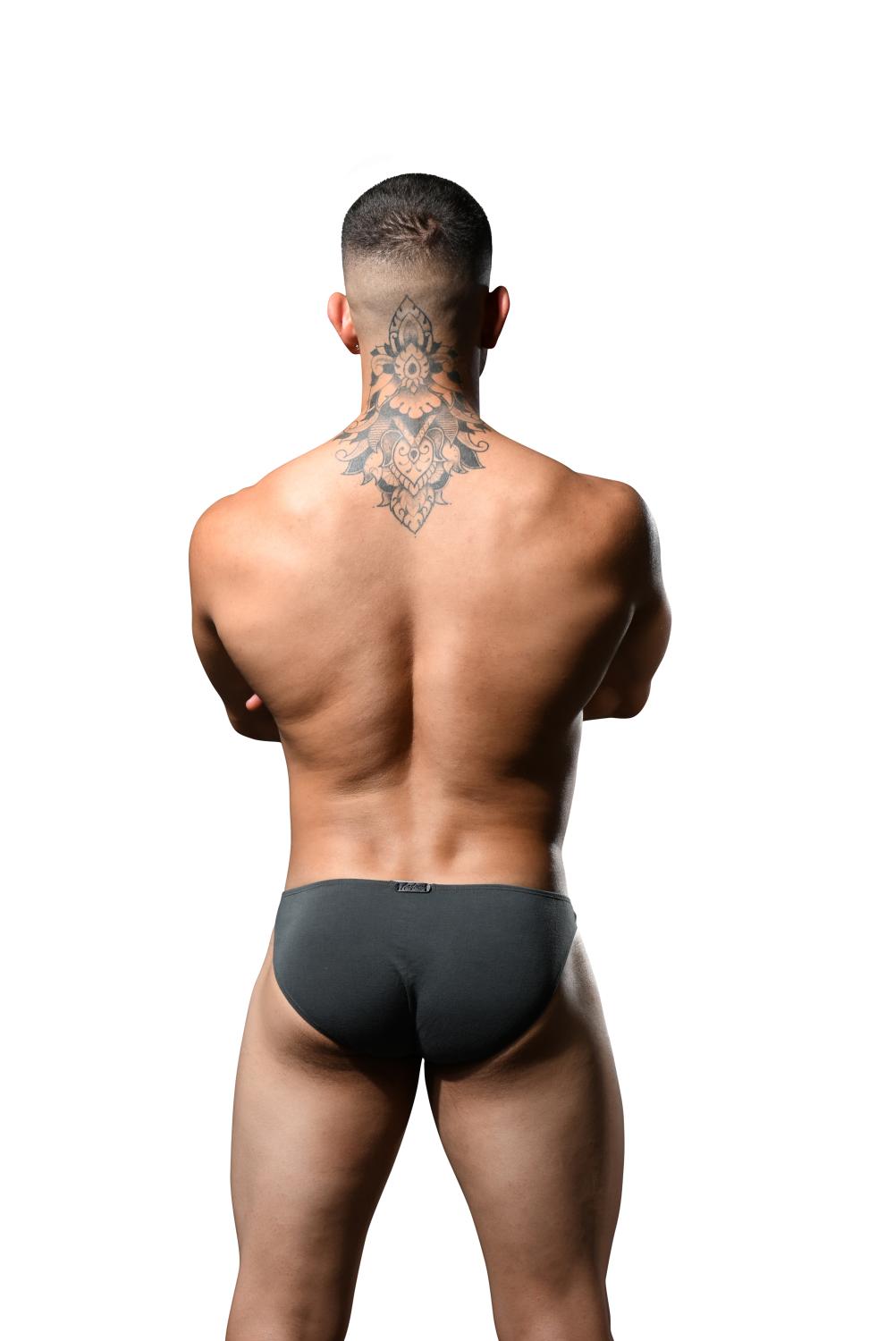 Andrew Christian ALMOST NAKED® No-Show Ultra Low-Rise Brief Steel Grey