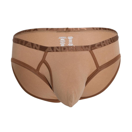 Andrew Christian Fly Tagless Brief w/ ALMOST NAKED® Tan