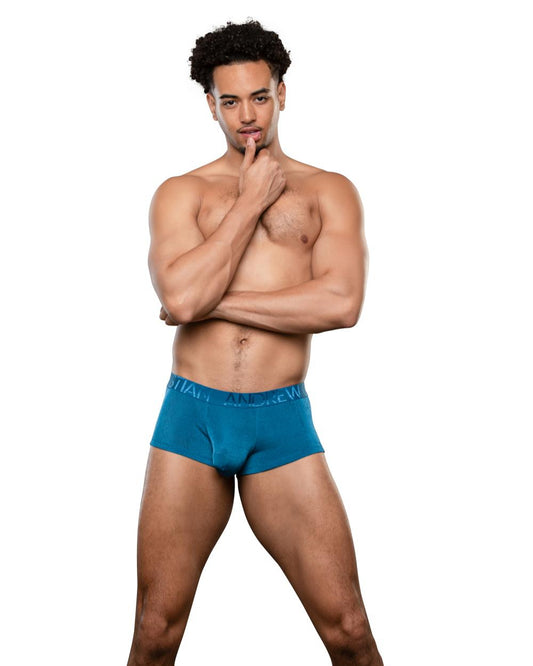 Andrew Christian Sensual Rib Boxer w/ ALMOST NAKED® Teal