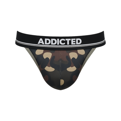 ADDICTED Kamuflaż bikini push-up z siateczką moro