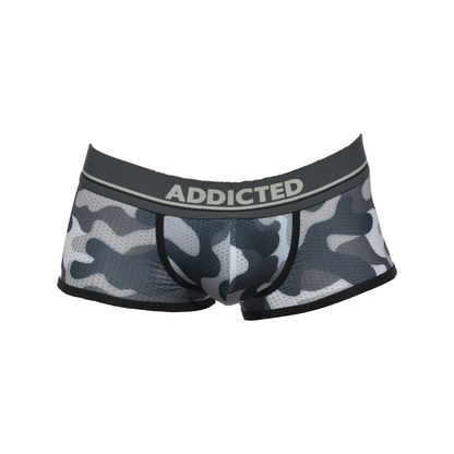 ADDICTED Camo Mesh Push Up Boxer Charcoal