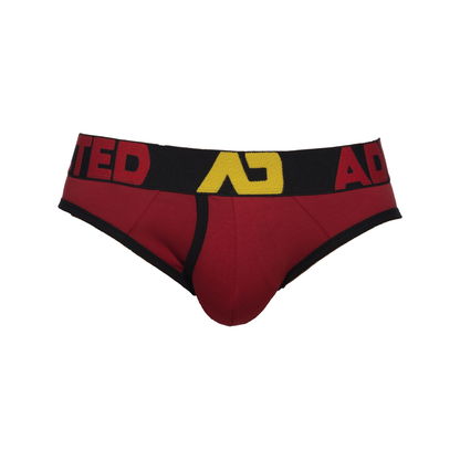 ADDICTED Open Fly Cotton Brief Red/Black