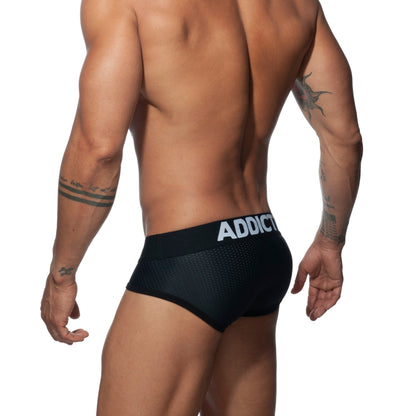 ADDICTED Push Up Mesh Brief Black