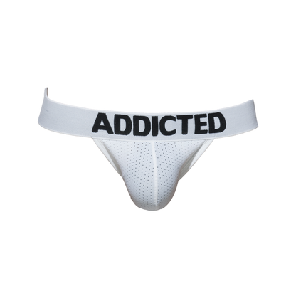 ADDICTED Jockstrap Push Up Mesh Blanc