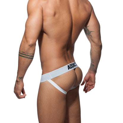 ADDICTED Jockstrap Push Up Mesh Blanc