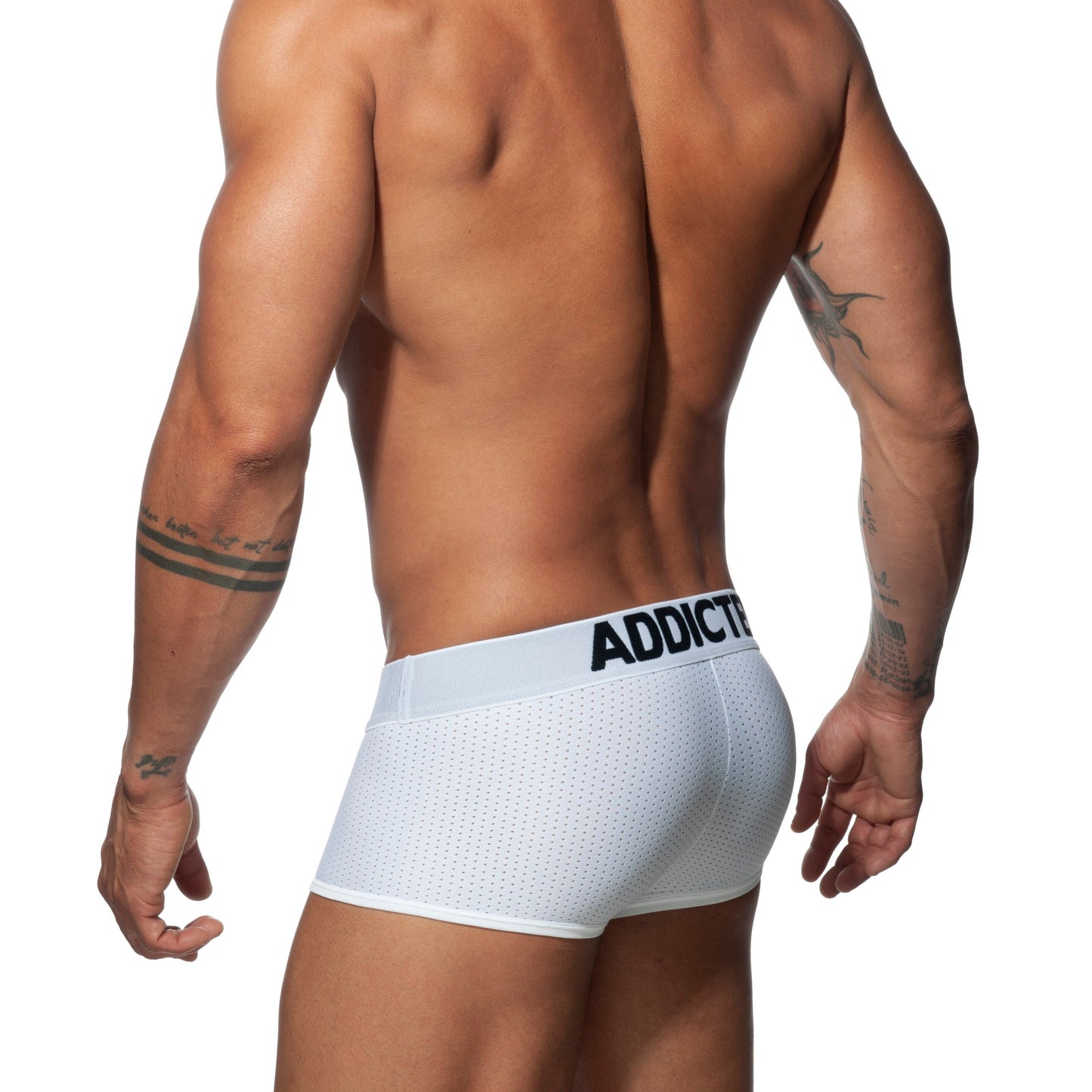 ADDICTED Boxer Push Up Mesh Blanc