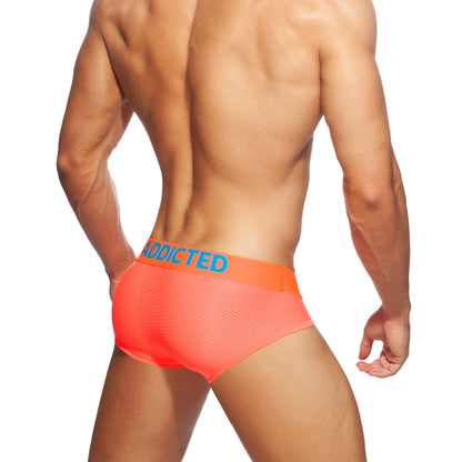 ADDICTED Ring Up Neon Mesh Letter Orange