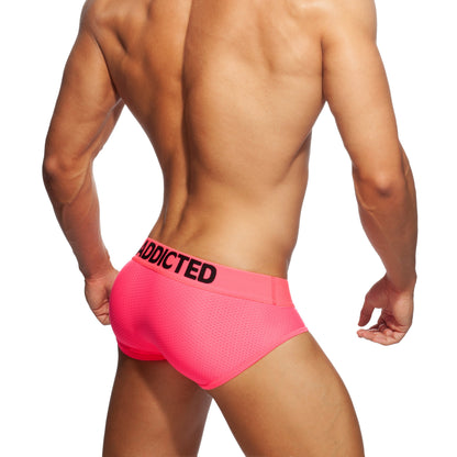ADDICTED Ring Up Neon Mesh Letter Pink