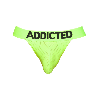ADDICTED Jockstrap Ring Up Neon Mesh Vert