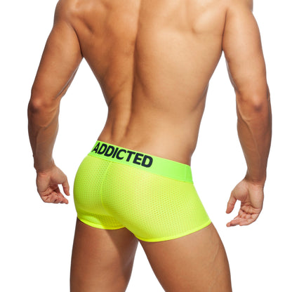 ADDICTED Ring Up Neon Mesh Trunk Yellow