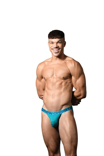Andrew Christian ALMOST NAKED® Jock Thong Teal bez podwieszania