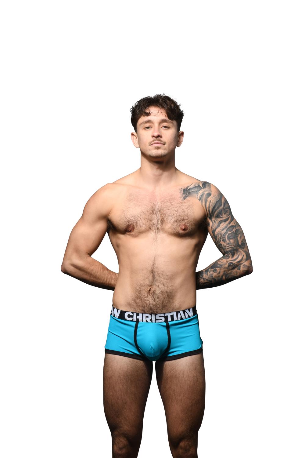 Andrew Christian ALMOST NAKED® BOXER DE CONTROL DE HUMEDAD Verde azulado
