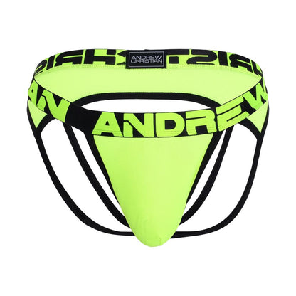 Andrew Christian ALMOST NAKED® Moisture Control Fun Jock Neon Yellow