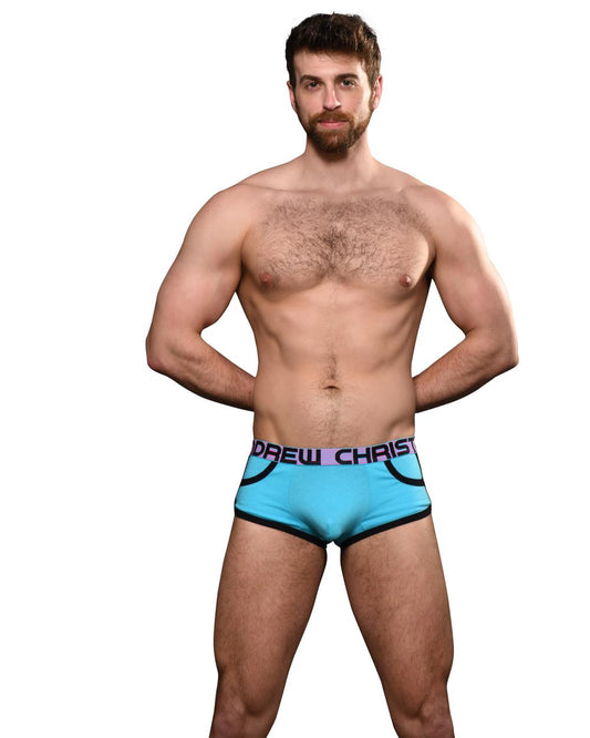 Andrew Christian ALMOST NAKED® Retro Pocket Boxer Aqua
