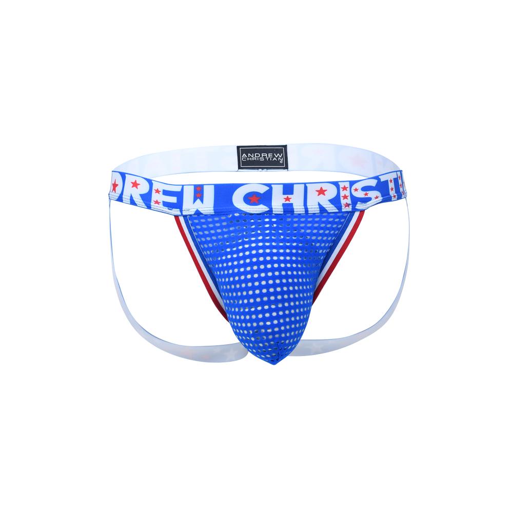 Andrew Christian Almost Naked Mesh Jock Electric Blue