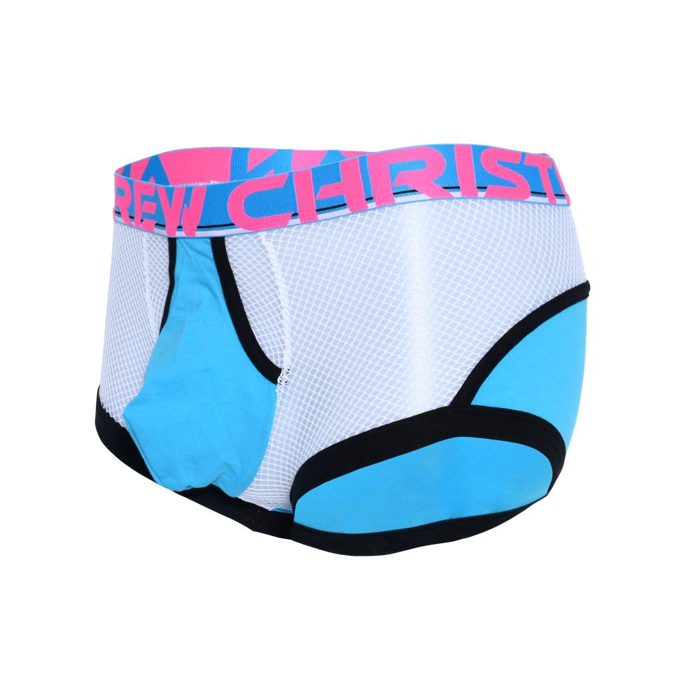 Andrew Christian Almost Naked Boxer retrò acqua/bianco