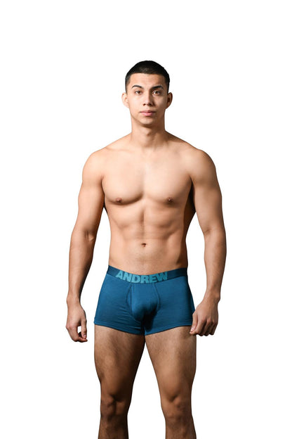 Andrew Christian Maßgeschneiderte Modal-Boxershorts in Blaugrün