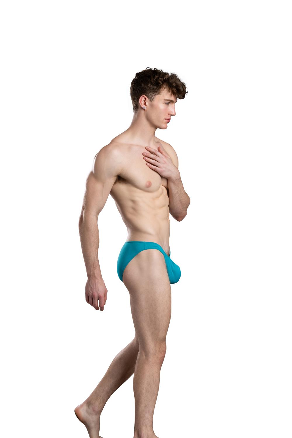 Andrew Christian Deep V-Cut Brief w/ ALMOST NAKED® Teal