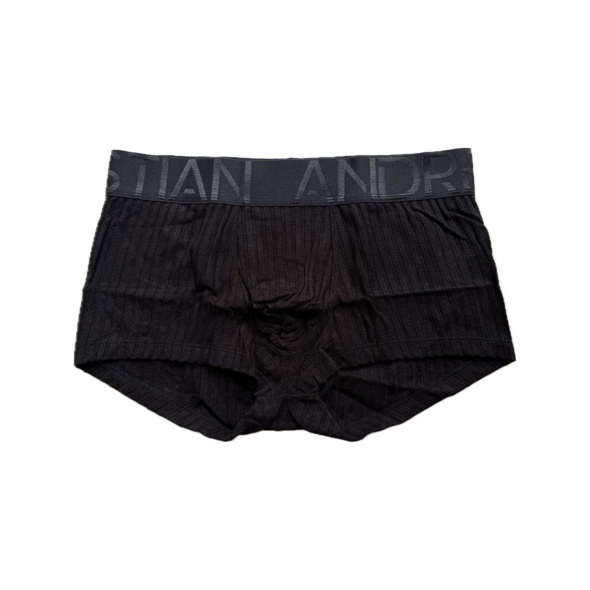 Andrew Christian Essential Rib Boxer w/ ALMOST NAKED® Black