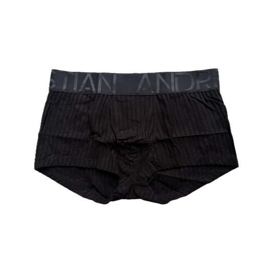 Andrew Christian Essential Rib Boxer w/ ALMOST NAKED® Black