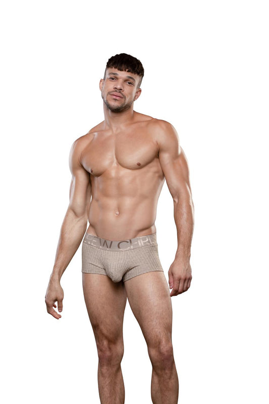 Andrew Christian Essential Rib Boxer w/ ALMOST NAKED® Heather Khaki