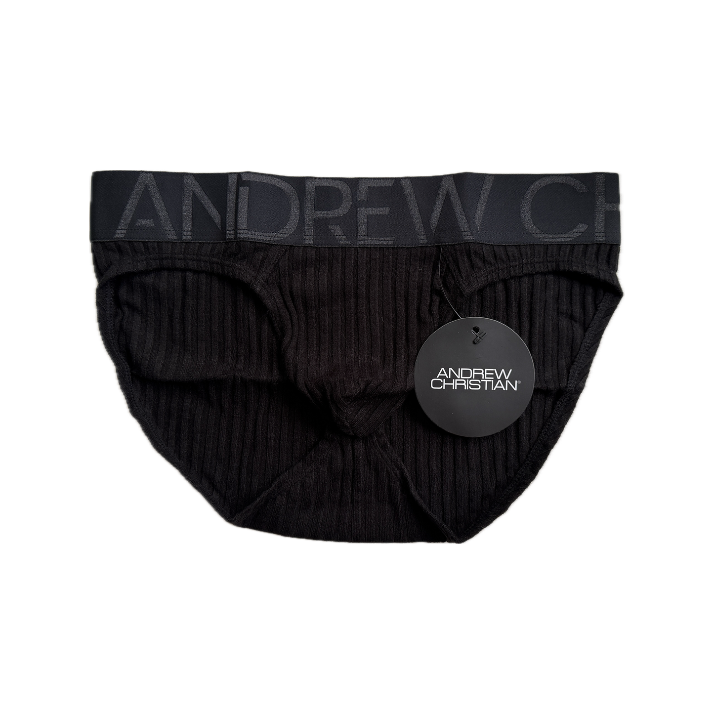 Andrew Christian Essential Rib Brief med ALMOST NAKED® Svart