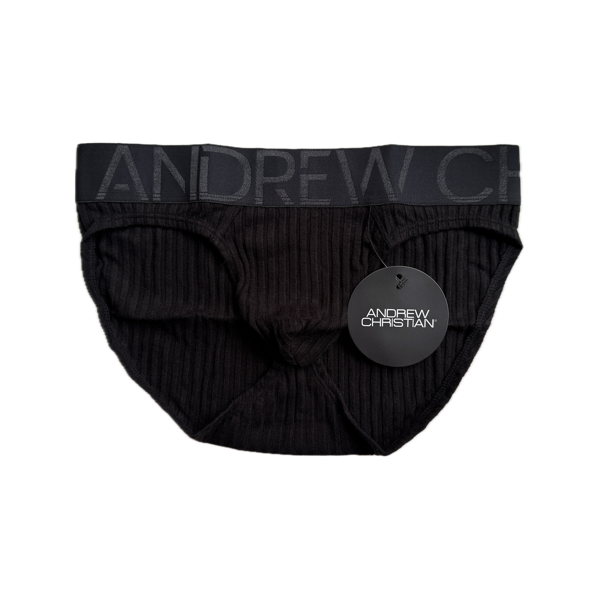 Andrew Christian Essential Rib Brief med ALMOST NAKED® Svart