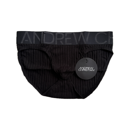 Andrew Christian Essential Rib Briefs z ALMOST NAKED® Czarny