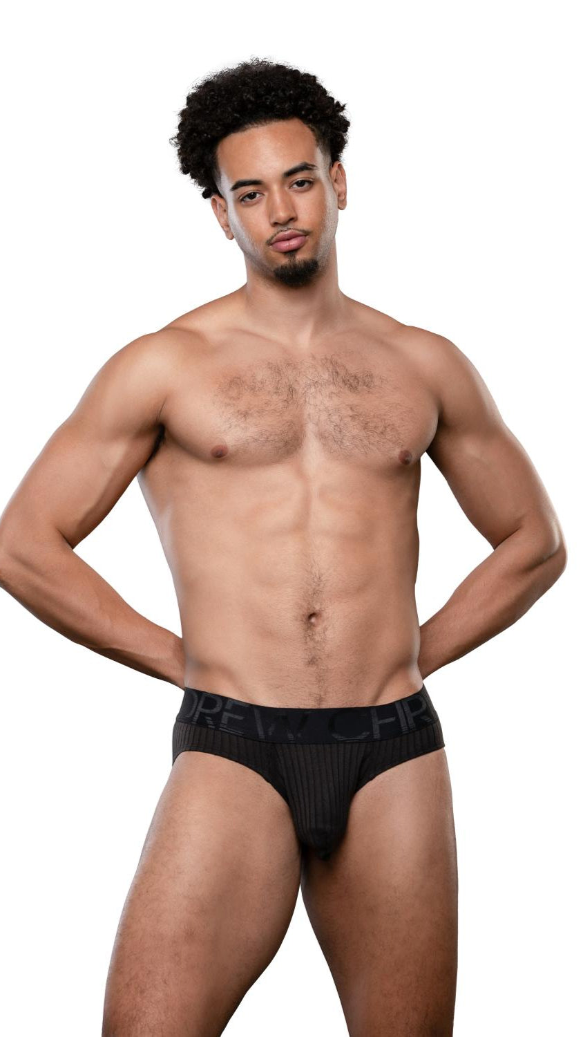 Andrew Christian Essential Rib Brief med ALMOST NAKED® Svart