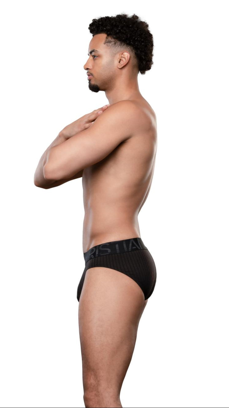 Andrew Christian Essential Rib Brief med ALMOST NAKED® Svart