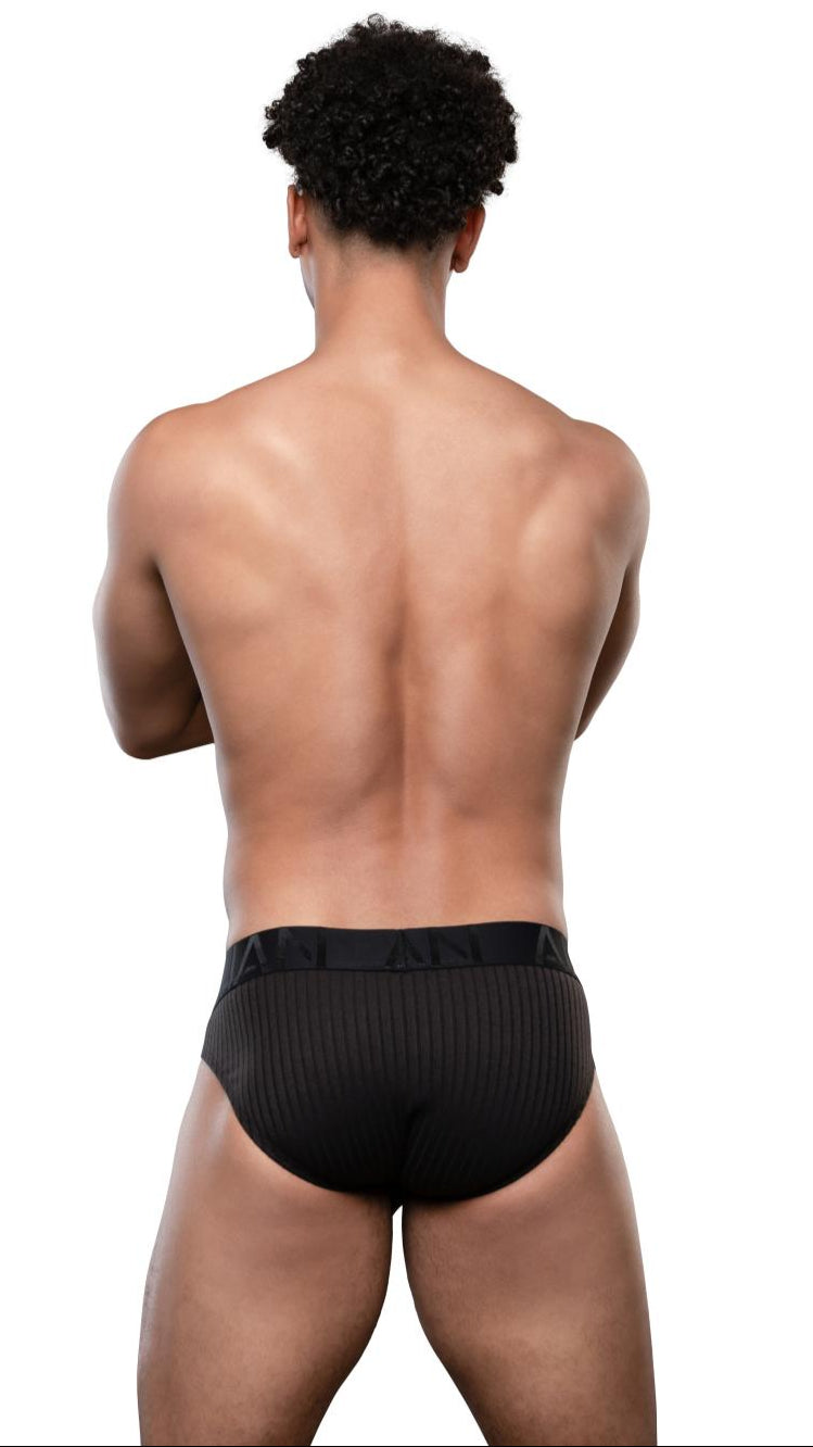 Andrew Christian Essential Rib Brief med ALMOST NAKED® Svart