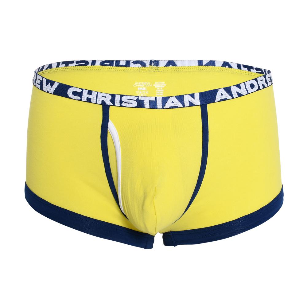 Andrew Christian Fly Tagless Boxer m/ ALMOST NAKED® Citrusgul