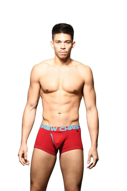 Andrew Christian Boxer Fly Tagless avec ALMOST NAKED® Rouge