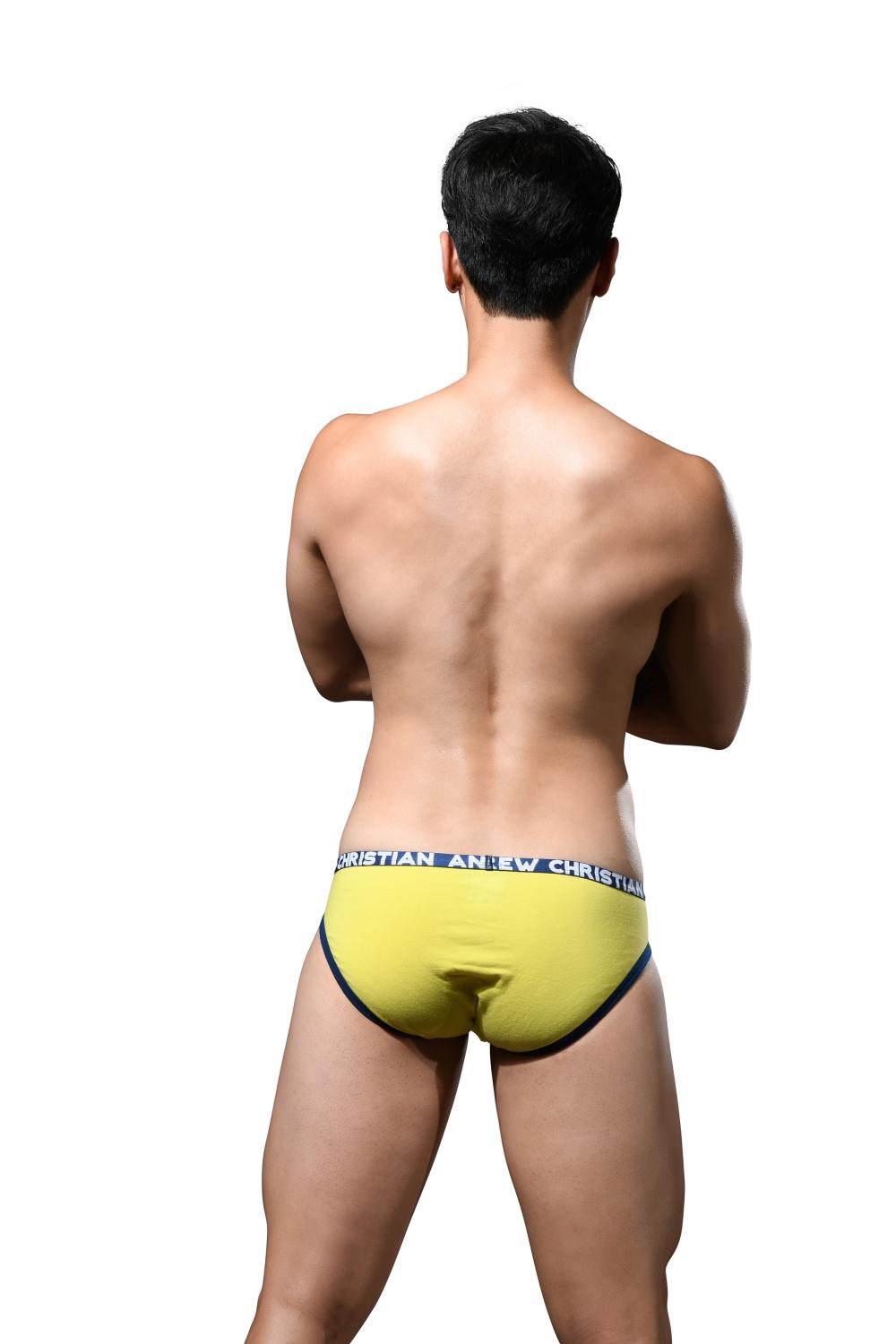Andrew Christian Fly Tagless Brief w/ ALMOST NAKED® Citrus Yellow