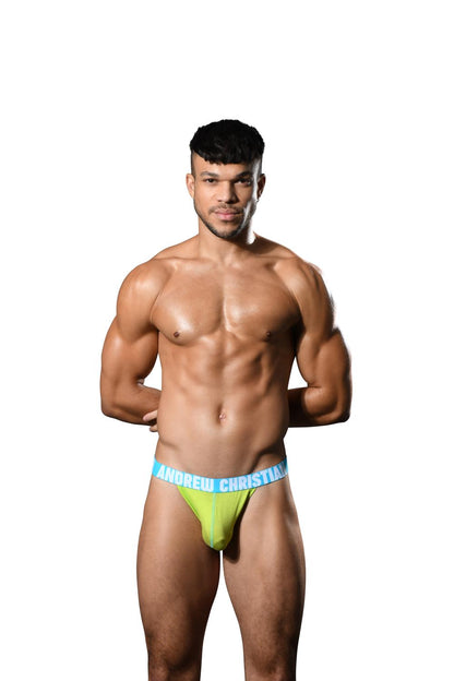 Andrew Christian Happy Y-Back Thong w/ ALMOST NAKED® Fresh Lime