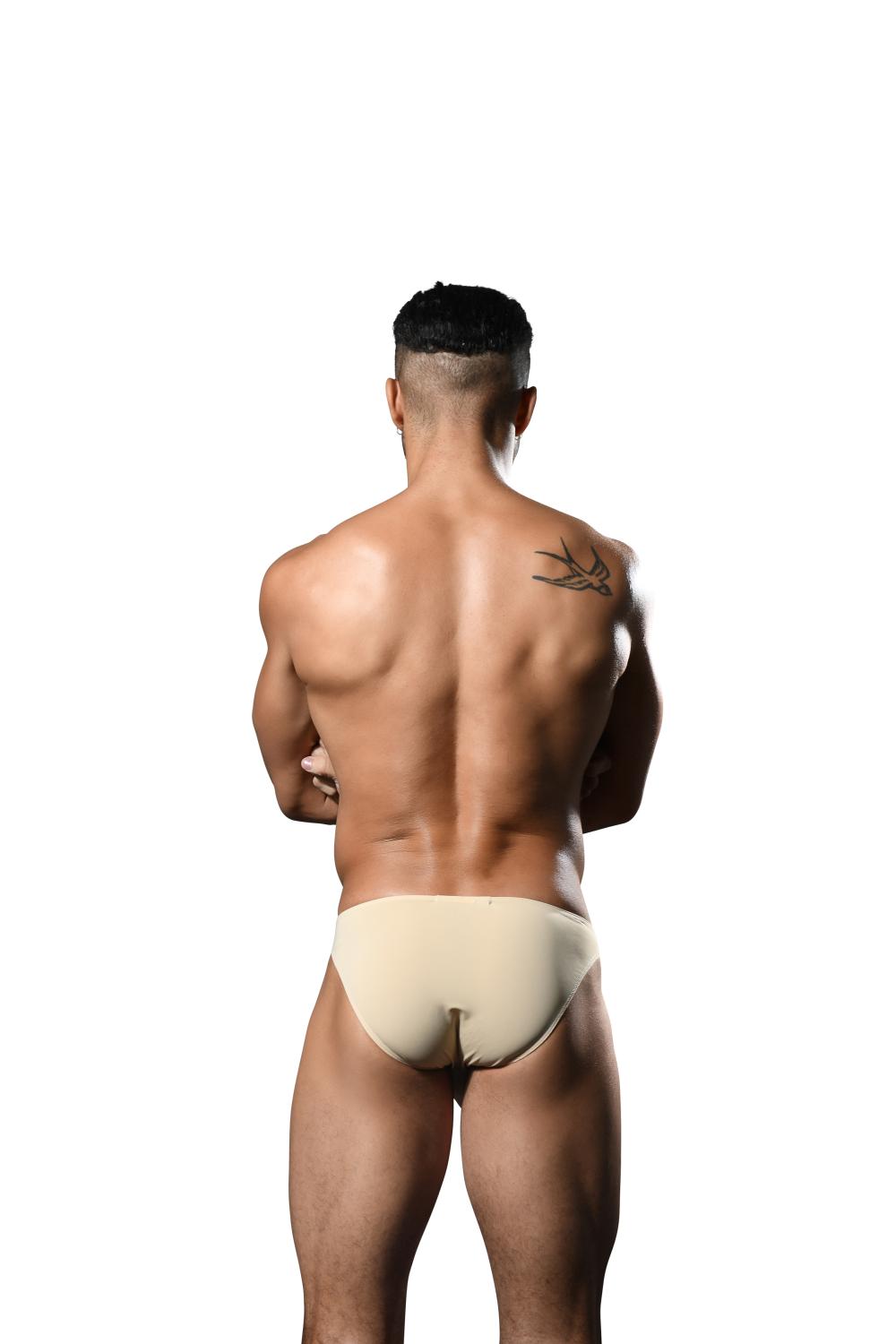 Andrew Christian Culotte taille basse avec anneau et ALMOST NAKED® Sable